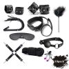 Sexy 10Pcs BDSM Toys Leather Bondage Sets Restraint Kits Sex Things For Couples