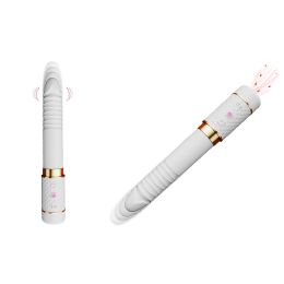 Full-automatic telescopic insertion Minigun sucking machine masturbation device (Color: White)